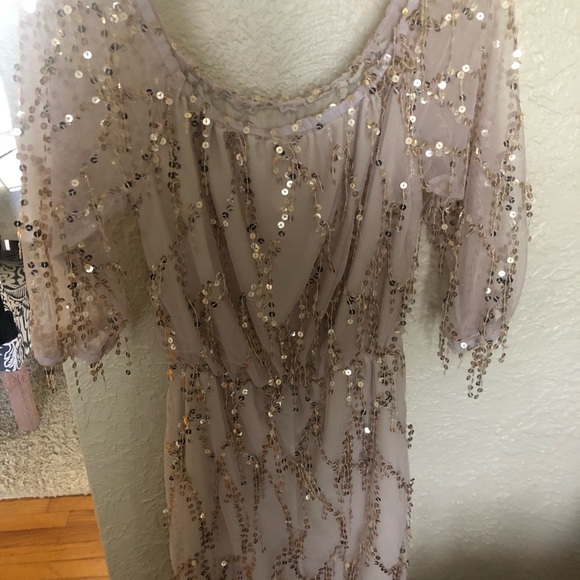 Gold Sequin Dress - Picture 2 of 4